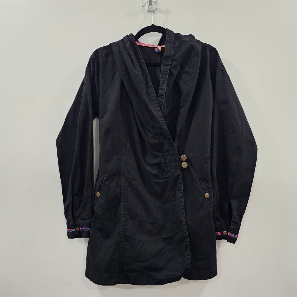 Ay Guey Lola Jacket Coat Black Petra Closed Heart Mazahua Women MX Large Grande